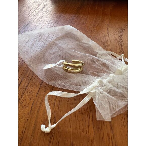 Loren Stewart Deux Open Band Ring in Gold Size 7 Rachel Zoe Curateur - Picture 4 of 6